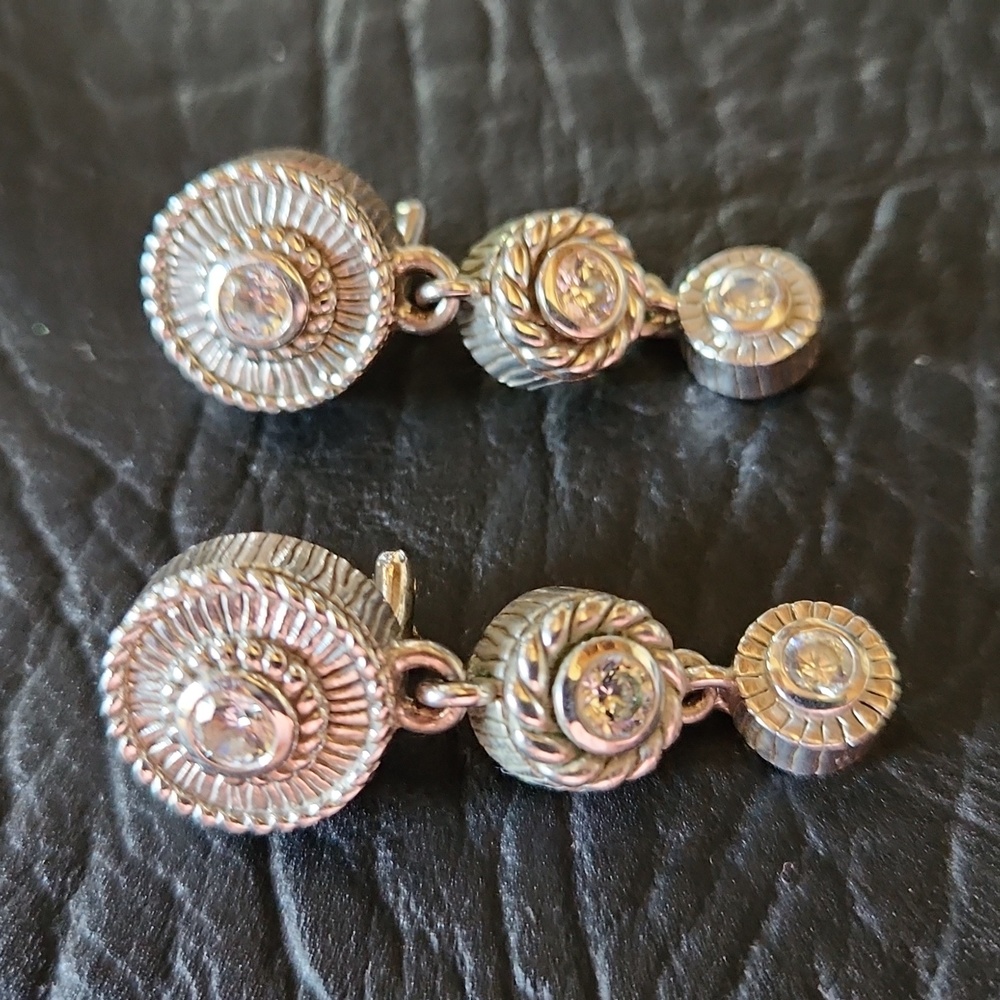 Judith Ripka Diamonique Triple Drop Earrings